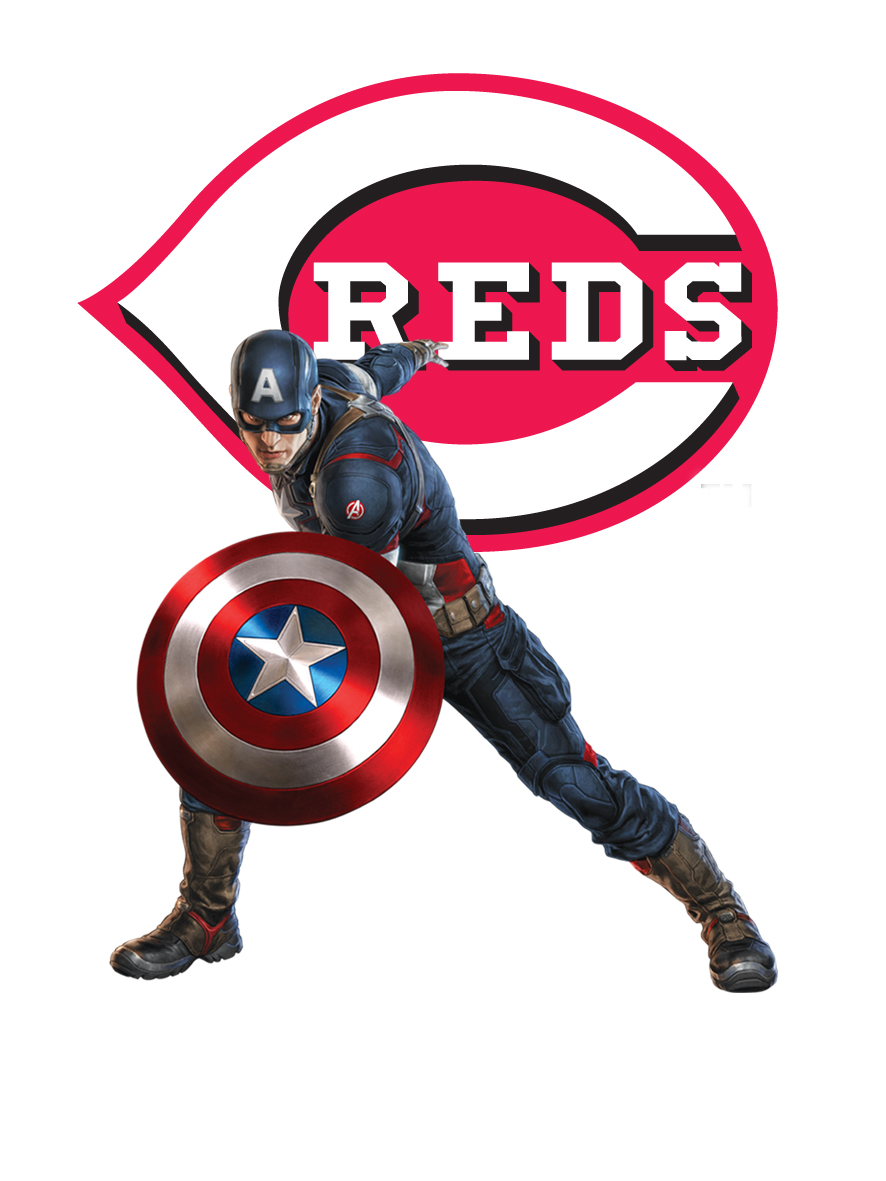 Cincinnati Reds Captain America Logo vinyl decal